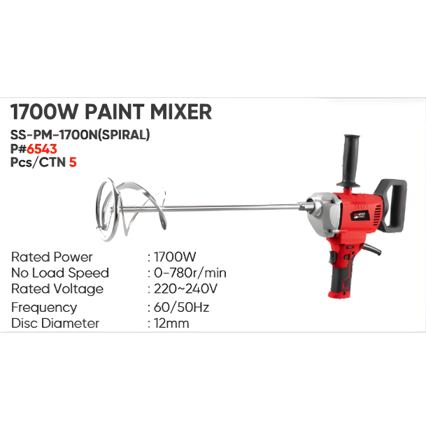 1700W PAINT MIXER – SS-PM-1700N(SPIRAL)